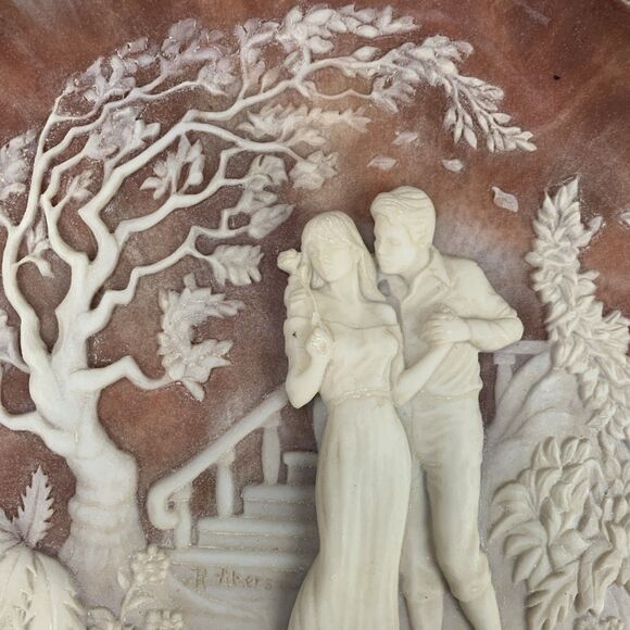 Vintage Incolay Studios Stone Plates The Romantic Poets Series Lot of 3 - Picture 14 of 16